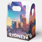 Abstracte Kunst van de Sydney Skyline Bedankdoosjes (Geopend)