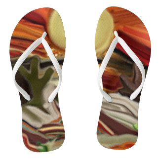 Abstracte kunst van de Zuidwestelijke Skies Teenslippers