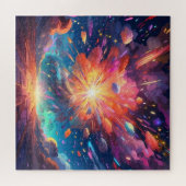 Abstracte kunst van een ontploffing legpuzzel (Horizontaal)