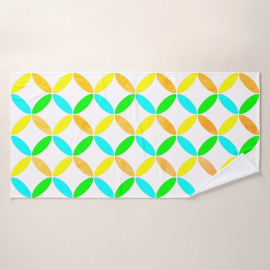 Abstracte kunst van Ellipse Pattern Badhanddoek (Badhanddoek)
