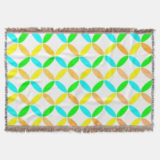 Abstracte kunst van Ellipse Pattern Deken (Voorkant)