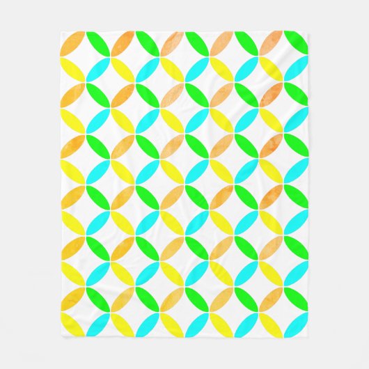 Abstracte kunst van Ellipse Pattern Fleece Deken (Voorkant)