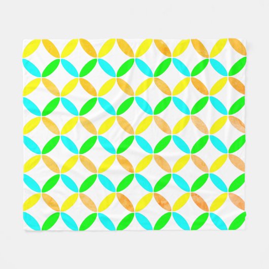 Abstracte kunst van Ellipse Pattern Fleece Deken (Voorkant (Horizontaal))