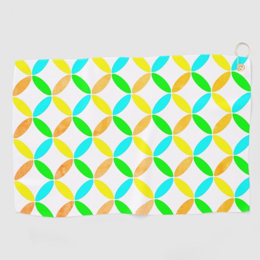 Abstracte kunst van Ellipse Pattern Golfhanddoek (Horizontaal)