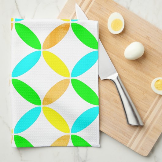 Abstracte kunst van Ellipse Pattern Theedoek (Quarter Fold)