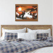 Abstracte kunst van het zuidwesten canvas afdruk (Insitu (Slaapkamer))