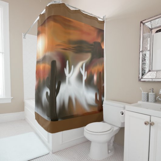 Abstracte kunst van het zuidwesten douchegordijn (In situ)