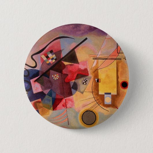 Abstracte kunst van Kandinsky Ronde Button 5,7 Cm (Voorkant)