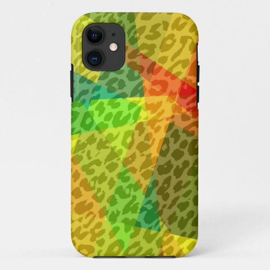 Abstracte kunst van Leopard Cubism | Geometrisch p Case-Mate iPhone Case (Achterkant)