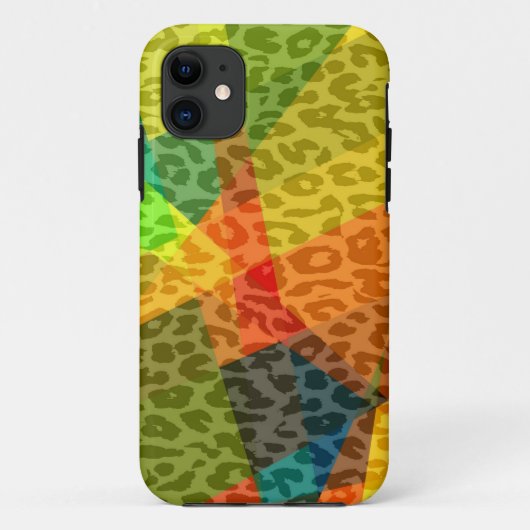 Abstracte kunst van Leopard Cubism | Geometrisch p Case-Mate iPhone Case (Achterkant)