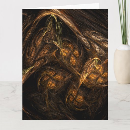 Abstracte kunst van moeder aarde bedankkaart (Voorkant)