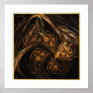 Abstracte kunst van moeder aarde folie afdrukken