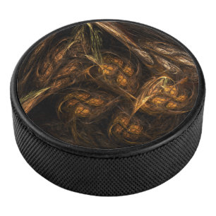 Abstracte kunst van moeder aarde hockey puck