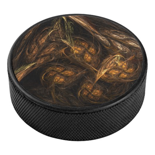 Abstracte kunst van moeder aarde hockey puck (3/4)