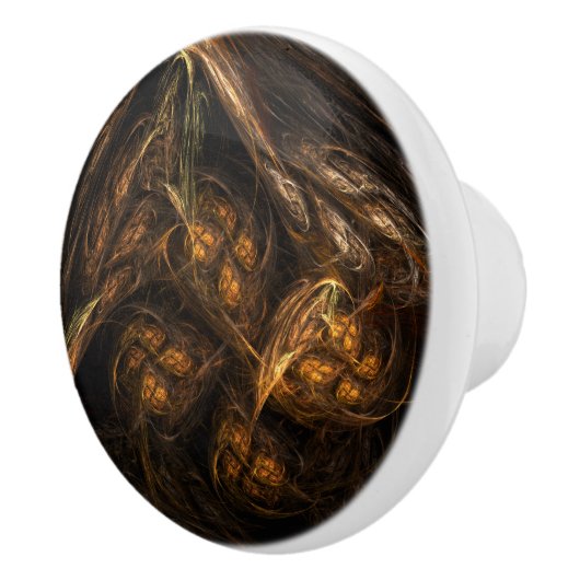 Abstracte kunst van moeder aarde keramische knop (Rechts)