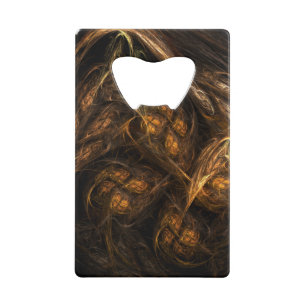 Abstracte kunst van moeder aarde kredietkaart flessenopener