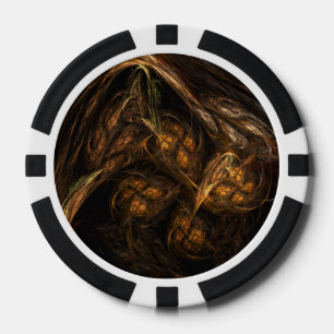 Abstracte kunst van moeder aarde poker chips