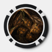 Abstracte kunst van moeder aarde poker chips (Achterkant)