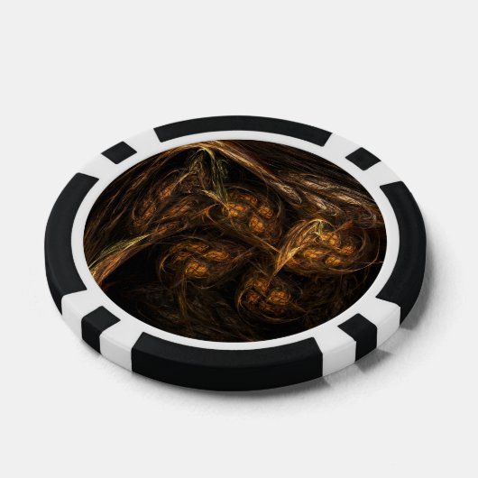 Abstracte kunst van moeder aarde poker chips (Enkel)