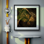 Abstracte kunst van moeder aarde poster