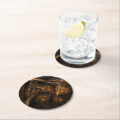 Abstracte kunst van moeder aarde ronde kartonnen onderzetter (Insitu)