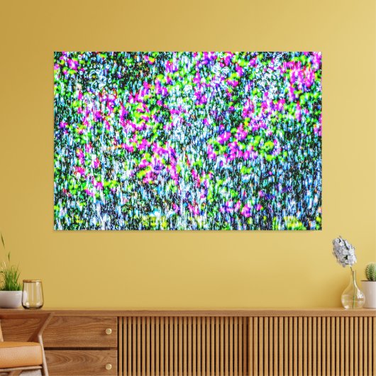 Abstracte kunst van Paarse likeur en fonteinen Canvas Afdruk (Insitu (Woonkamer))