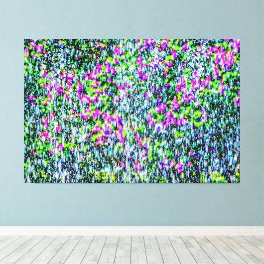 Abstracte kunst van Paarse likeur en fonteinen Canvas Afdruk (Insitu (Houten vloer))