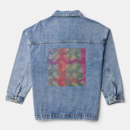 Abstracte kunst van pasta denim jacket