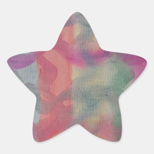 Abstracte kunst van pasta ster sticker (Voorkant)