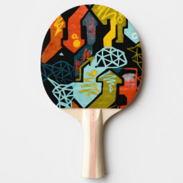 Abstracte kunst van pijlen Ping Pong Paddles Tafeltennisbatje