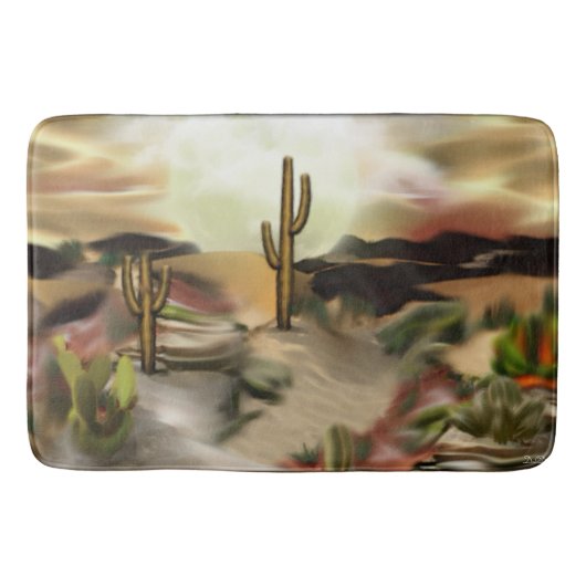 Abstracte kunst van Southwest-woestijn Badmat (Voorkant)