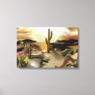 Abstracte kunst van Southwest-woestijn Canvas Afdruk