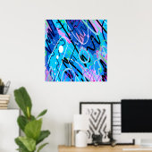 Abstracte Kunst van Sterrenbeelden Poster (Thuiskantoor)