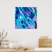 Abstracte Kunst van Sterrenbeelden Poster (Keuken)
