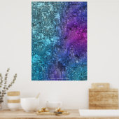 Abstracte kunst van Twilight Hues door Indigo Lewi Poster (Keuken)
