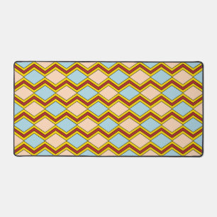 Abstracte kunst van zigels en diamanten bureaumat