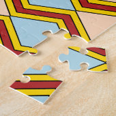 Abstracte kunst van zigels en diamanten legpuzzel (Zijkant)