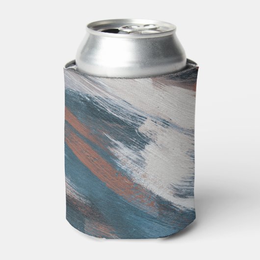 Abstracte kunst: veelzijdige penseelstreken. blikjeskoeler (Blikje Voorkant)