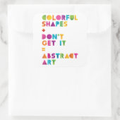 Abstracte kunst vierkante sticker (Tas)