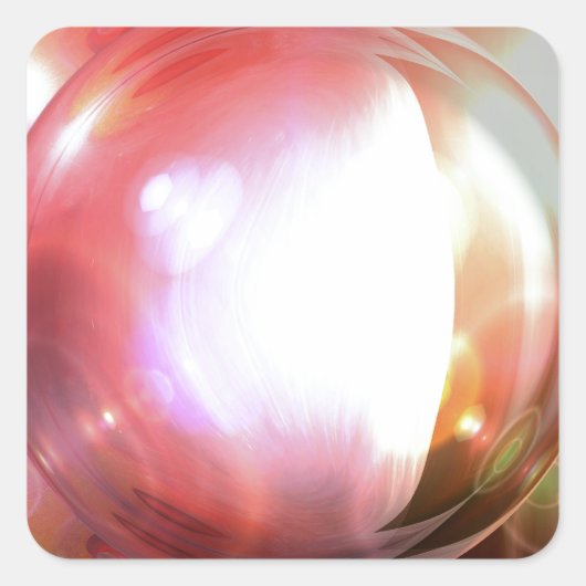 Abstracte kunst vierkante sticker (Voorkant)