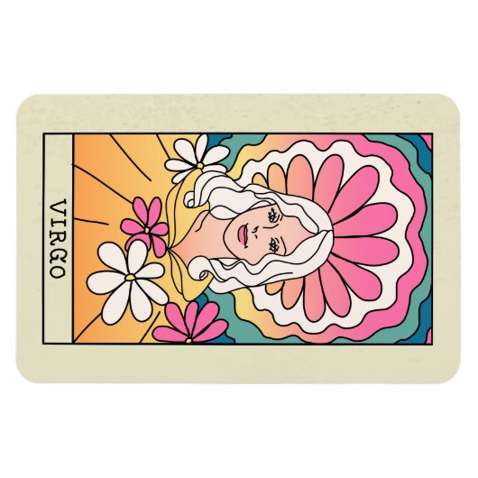 Abstracte kunst vimzodische tekening magneet (Horizontaal)