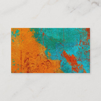 Abstracte kunst Visitekaartjes Oranje rood blauw g