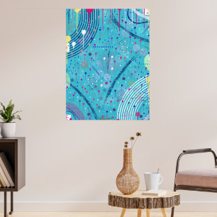 Abstracte Kunst: Vonken in de Lucht Poster