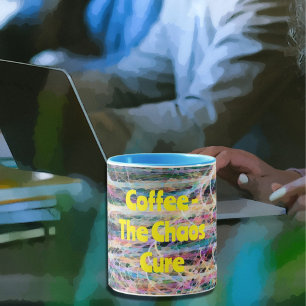 Abstracte kunst voor Chaos Cure Coffee Mok Cup