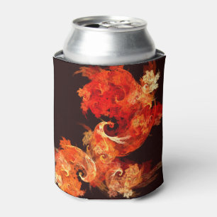 Abstracte kunst voor dansende vuurvogels blikjeskoeler