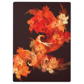 Abstracte kunst voor dansende vuurvogels klembord (Achterkant)