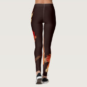 Abstracte kunst voor dansende vuurvogels leggings (Achterkant)