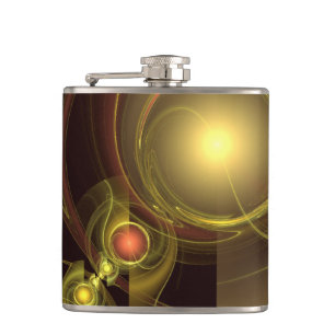 Abstracte kunst voor intieme verbinding heupfles