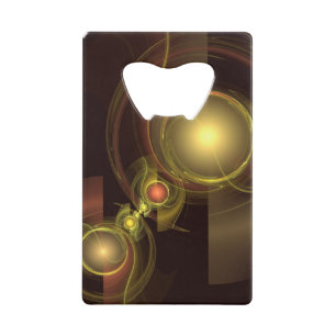 Abstracte kunst voor intieme verbinding kredietkaart flessenopener