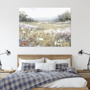 Abstracte kunst voor moderne boerderijstijl canvas afdruk